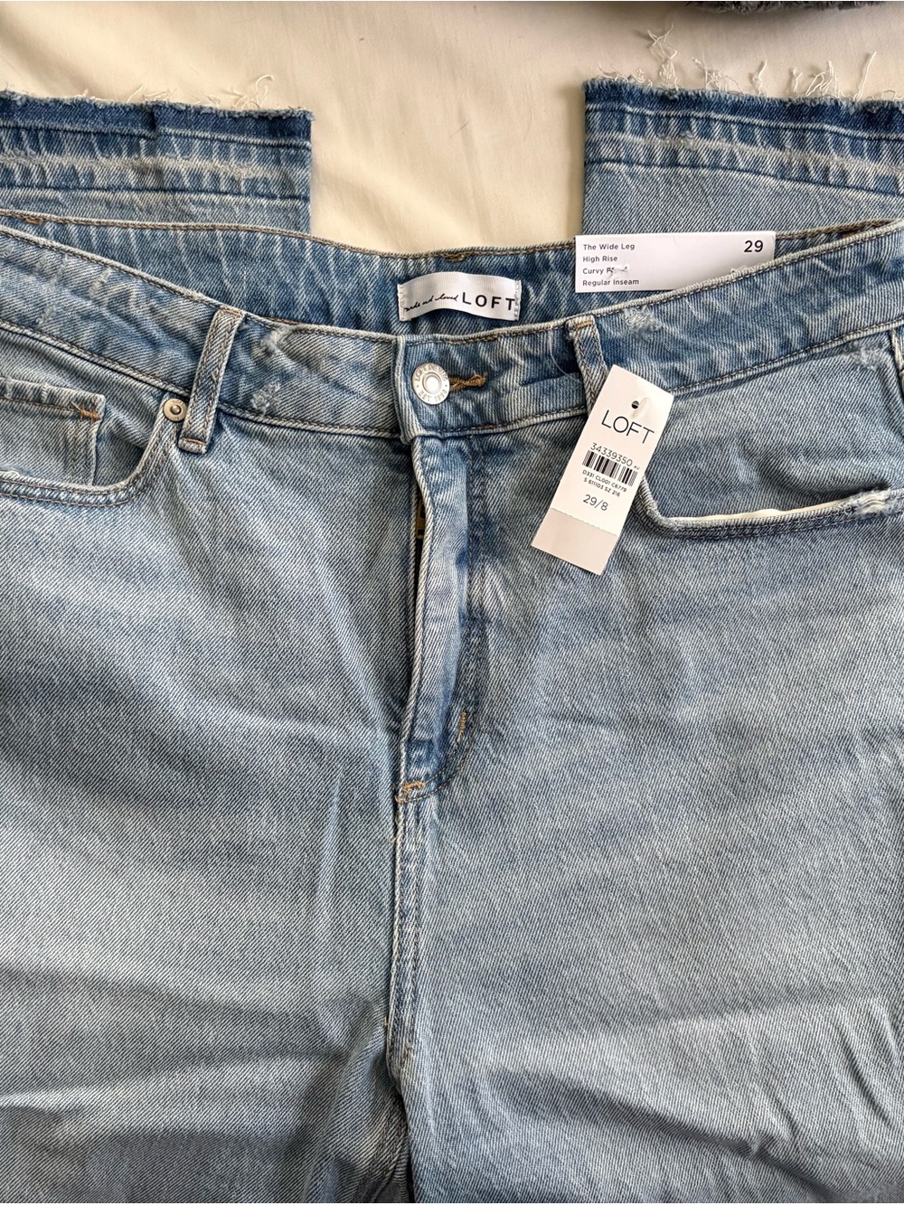 NWT LOFT Wide Leg Curvy High Rise Jeans